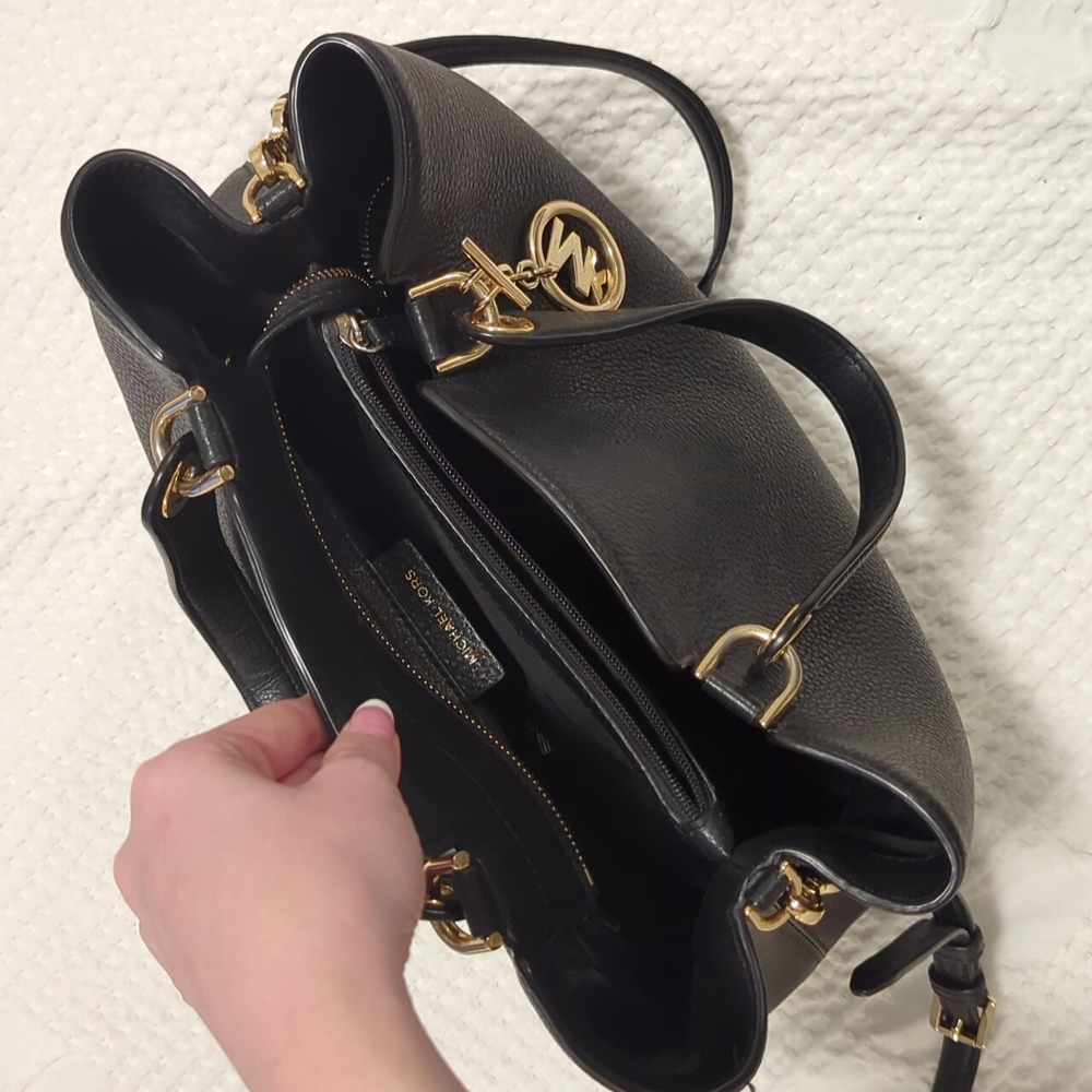 Michael Kors Black Leather Purse - Picture 3 of 3